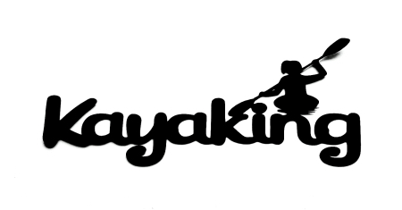 Kayaking Scrapbooking Laser Cut Title with Kayak