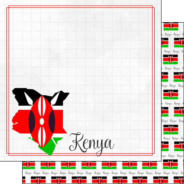 Kenya 12x12 Double Sided Scrapbooking Paper