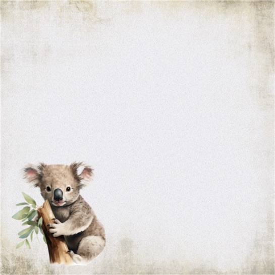Koala 12x12 Scrapbooking Paper