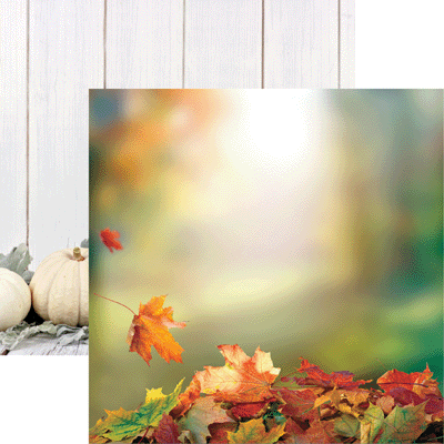 Leaf Pile 12x12 Double Sided Scrapbooking Paper