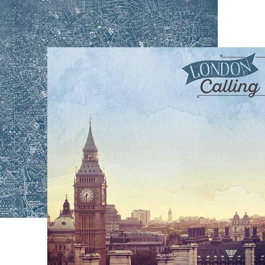 London Calling 12x12 Double Sided Scrapbooking Paper
