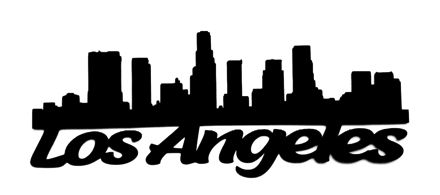 Los Angeles Scrapbooking Laser Cut Title with Skyline