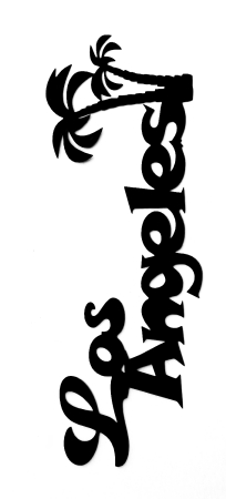 Los Angeles Scrapbooking Laser Cut Title with Palm Trees