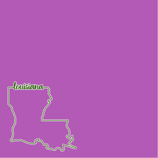 Louisiana State Shape 12x12 Scrapbooking Paper