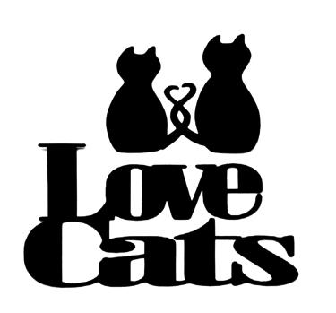 Love Cats Scrapbooking Laser Cut Title with cats