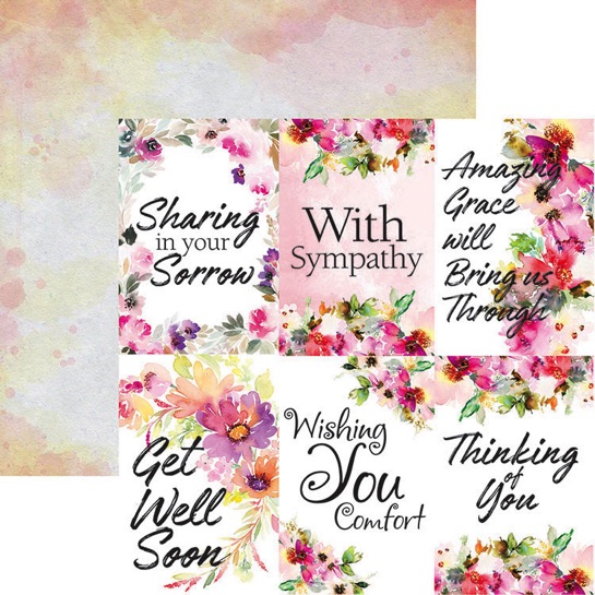 Love and Sympathy 12x12 Double Sided Scrapbooking Paper