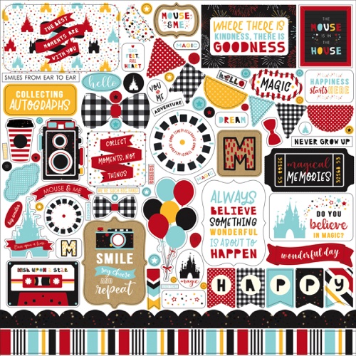 Magical Adventure Element 12x12 Cardstock Scrapbooking Stickers