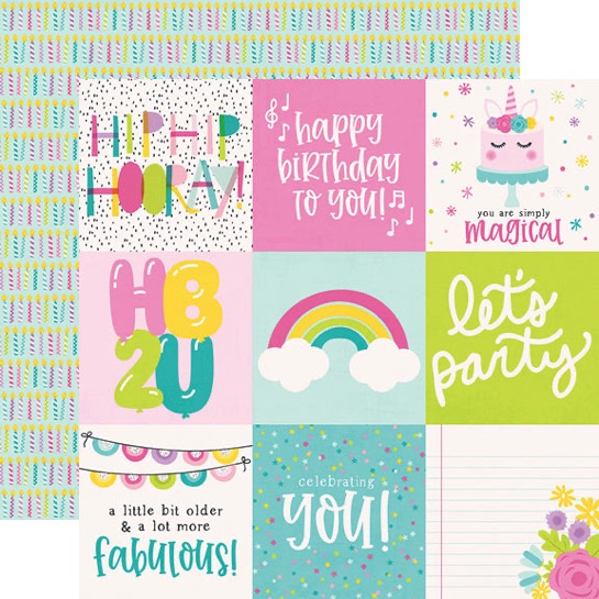 Magical Birthday 4x4 Elements 12x12 Double Sided Scrapbooking Paper