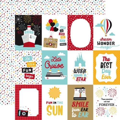 Magical Voyage 3x4 Journaling Cards 12x12 Double Sided Scrapbooking Paper