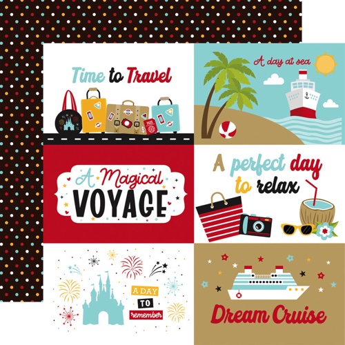 Magical Voyage 6x4 Journaling Cards 12x12 Double Sided Scrapbooking Paper