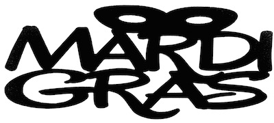 Mardi Gras Scrapbooking Laser Cut Title with Mask
