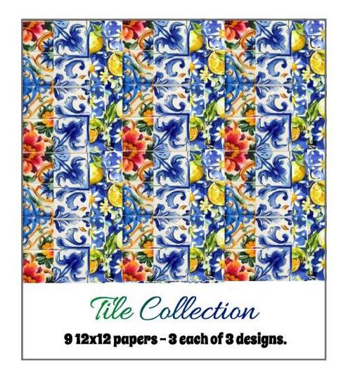 Mediterranean Tiles Scrapbooking Paper Pack