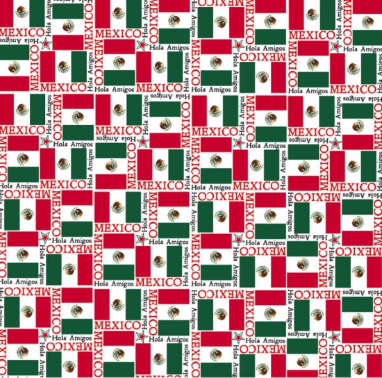 Mexico Flags 12x12 Scrapbooking Paper