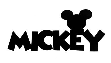 Mickey Scrapbooking Laser Cut Title with Ears