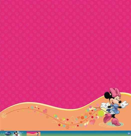 Minnie Mouse 12x12 Glittered Scrapbooking Paper