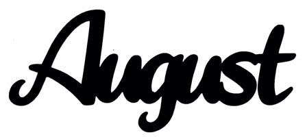 August Scrapbooking Laser Cut Title