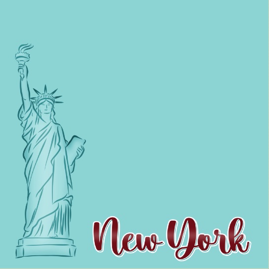 New York Statue of Liberty 12x12 Scrapbooking Paper