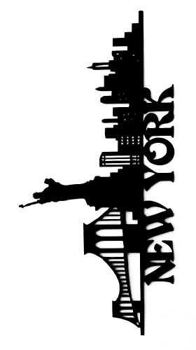 New York Scrapbooking Laser Cut Title with Skyline