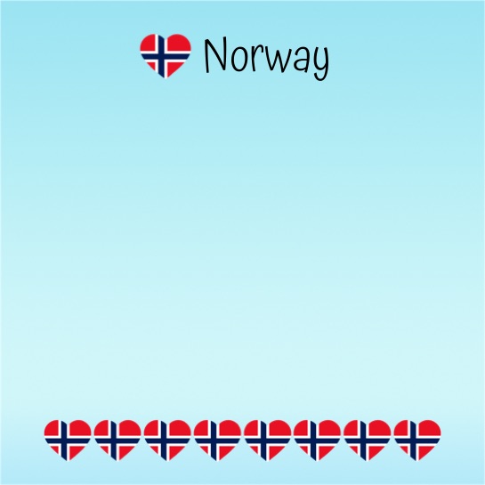 Love Norway 12x12 Scrapbooking Paper