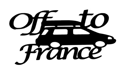 Off to France Scrapbooking Laser Cut Title with Car