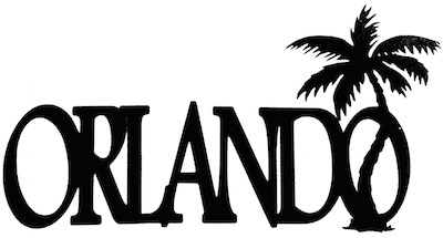 Orlando Scrapbooking Laser Cut Title with Palm Tree