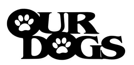 Our Dogs Scrapbooking Laser Cut Title with paw prints
