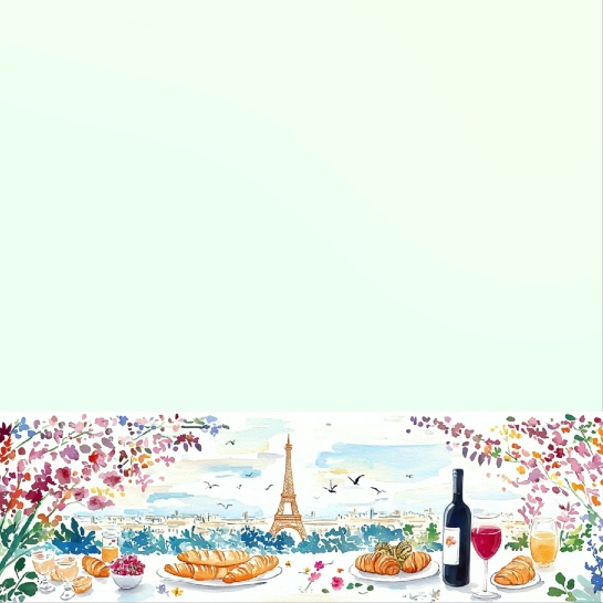 Paris Sketch 12x12 Scrapbooking Paper