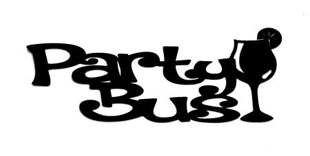 Party Bus Scrapbooking Laser Cut Title with cocktail