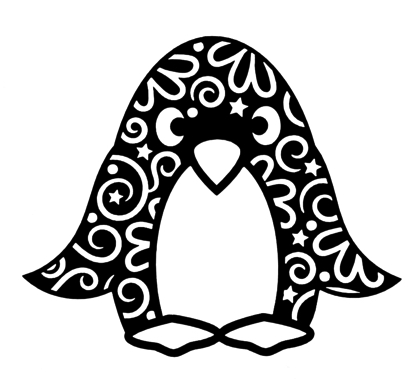 Penguin Intricate Scrapbooking Laser Cut