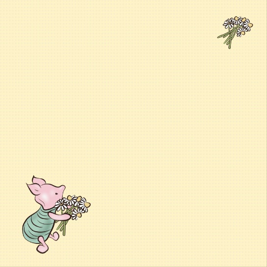 Piglet Dandelions 12x12 Scrapbooking Paper