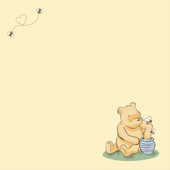Winnie the Pooh Honey Bees 12x12 Scrapbooking Paper