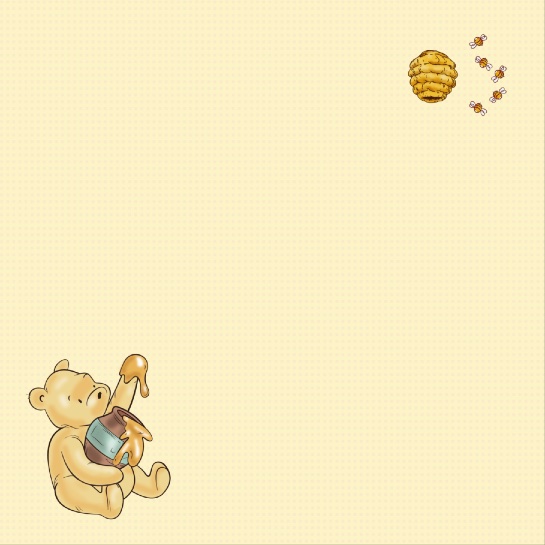 Winnie the Pooh Honey Pot 12x12 Scrapbooking Paper