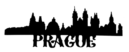 Prague Scrapbooking Laser Cut Title with Skyline