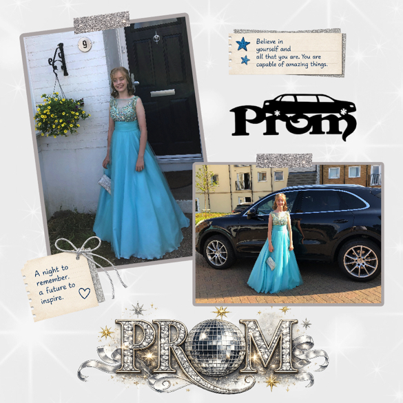 Prom Scrapbook Page