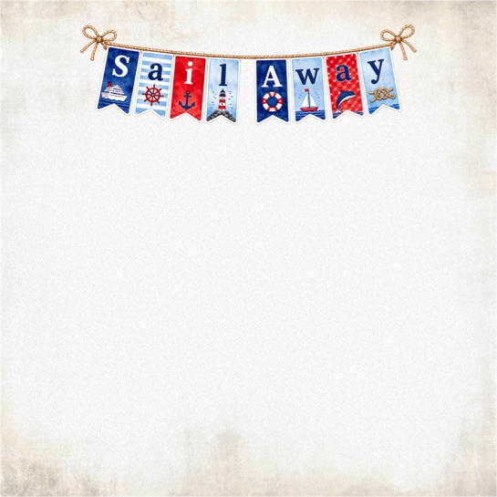 Sail Away 12x12 Scrapbooking Paper