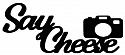 Say Cheese Scrapbooking Laser Cut Title with Camera