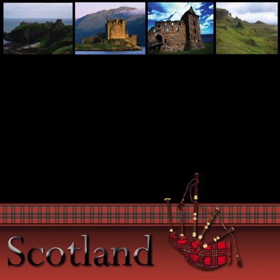Scotland and Wales Scrapbooking Paper Scrapbook Stickers