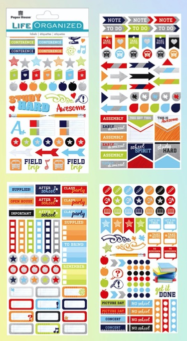 School Scrapbooking Sticker Multi Pack - 4 Sheets