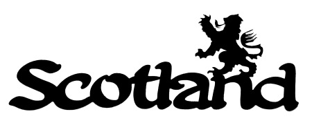 Scotland Scrapbooking Laser Cut Title with Emblem