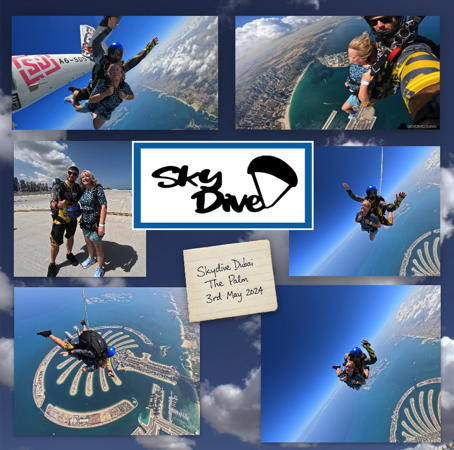 Sky Dive Scrapbooking Page