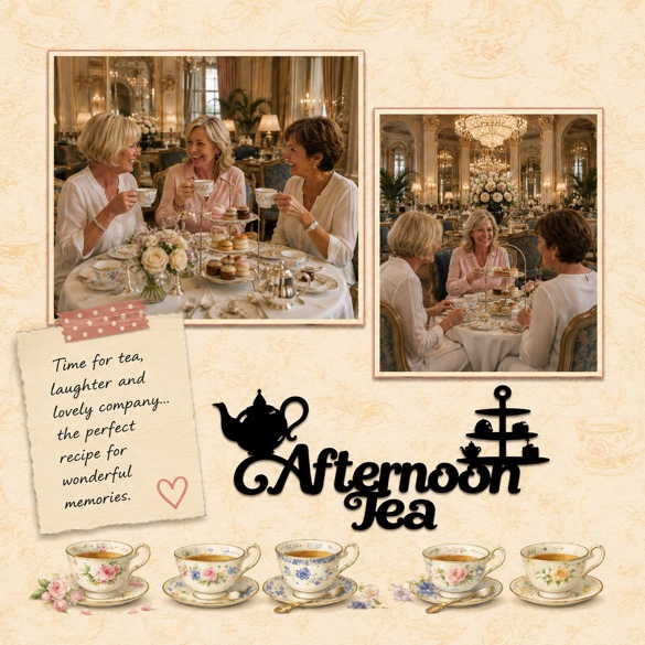 Afternoon Tea Scrapbooking Page