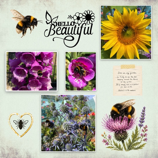 Bee Scrapbook Page