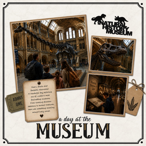 Day at the Museum Scrapbook Layout