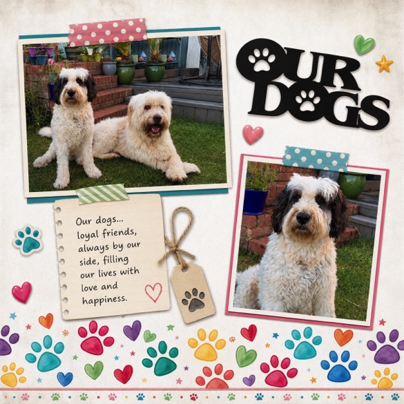 Dogs Scrapbook Page