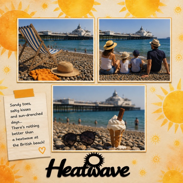 Heatwave Scrapbook Page