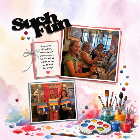 Painting Scrapbooking Page