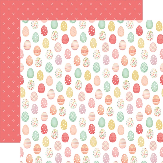 Here Comes Easter So Egg-cited 12x12 Double Sided Scrapbooking Paper