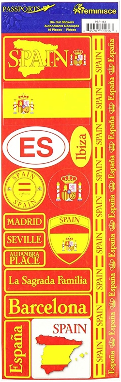 Spain Cardstock Scrapbooking Stickers and Borders