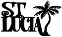 St Lucia Scrapbooking Laser Cut Title with Palm Tree