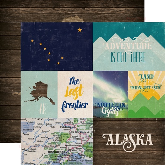 Stateside Alaska 12x12 Double Sided Scrapbooking Paper